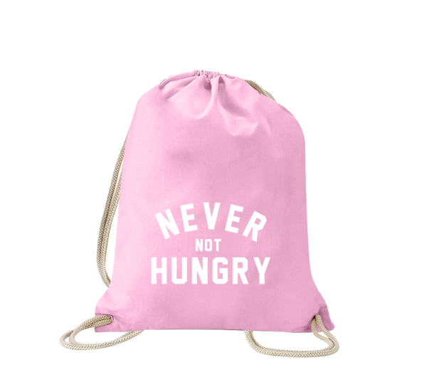 never-not-hungry-turnbeutel-bedruckt-rucksack-stoffbeutel-hipster-beutel-gymsack-sportbeutel-tasche-turnsack-jutebeutel-turnbeutel-mit-spruch-turnbeutel-mit-motiv-spruch-für-frauen-pink-rosa