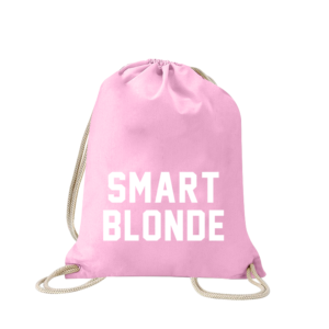 smart-blonde-turnbeutel-bedruckt-rucksack-stoffbeutel-hipster-beutel-gymsack-sportbeutel-tasche-turnsack-jutebeutel-turnbeutel-mit-spruch-turnbeutel-mit-motiv-spruch-für-frauen-pink-natur-schwarz-rosa