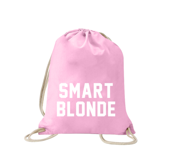 smart-blonde-turnbeutel-bedruckt-rucksack-stoffbeutel-hipster-beutel-gymsack-sportbeutel-tasche-turnsack-jutebeutel-turnbeutel-mit-spruch-turnbeutel-mit-motiv-spruch-für-frauen-pink-natur-schwarz-rosa